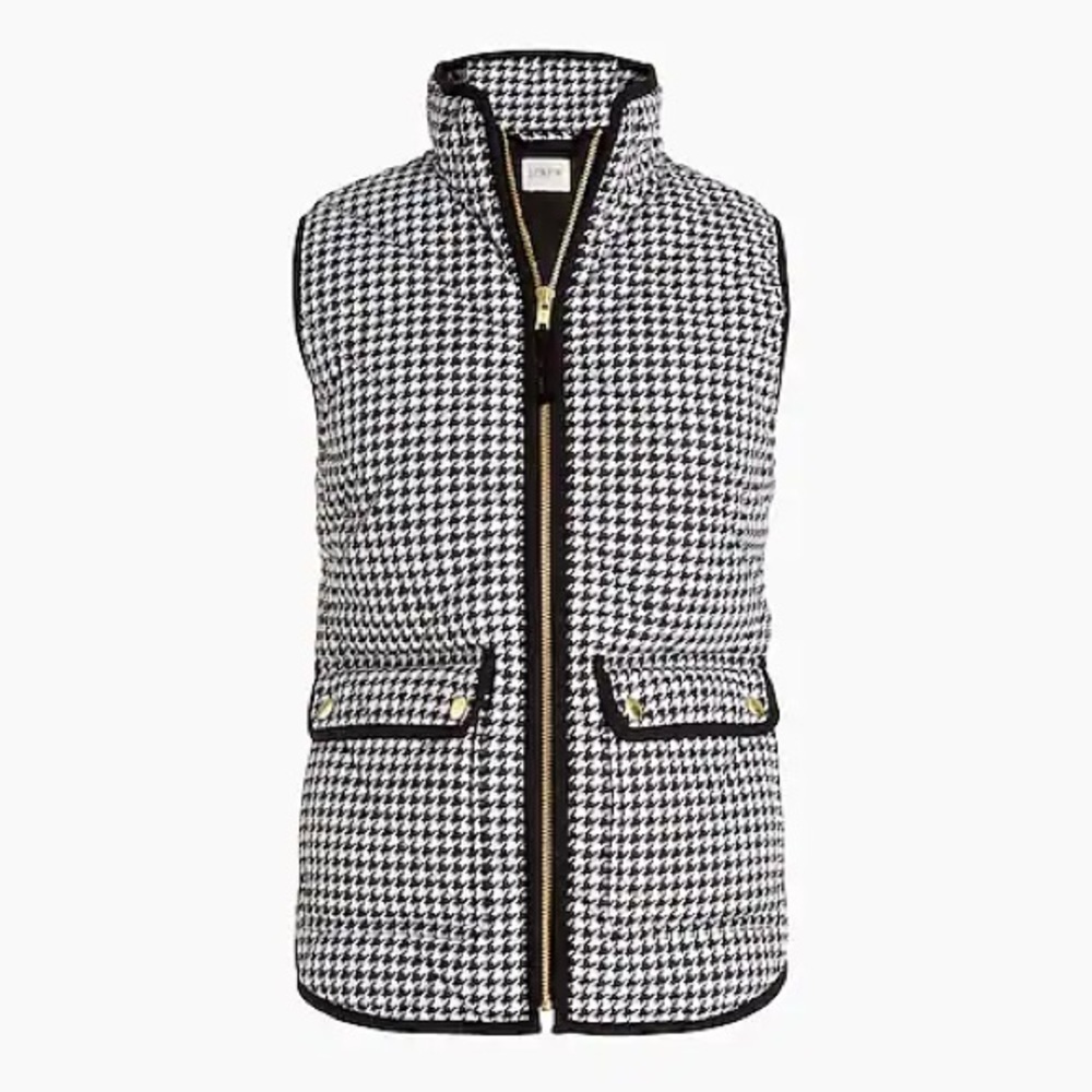 💕MOVINGSALE💕 JCREW HOUNDSTOOTH PUFFER VEST